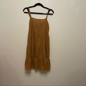 Brown flow like dress.